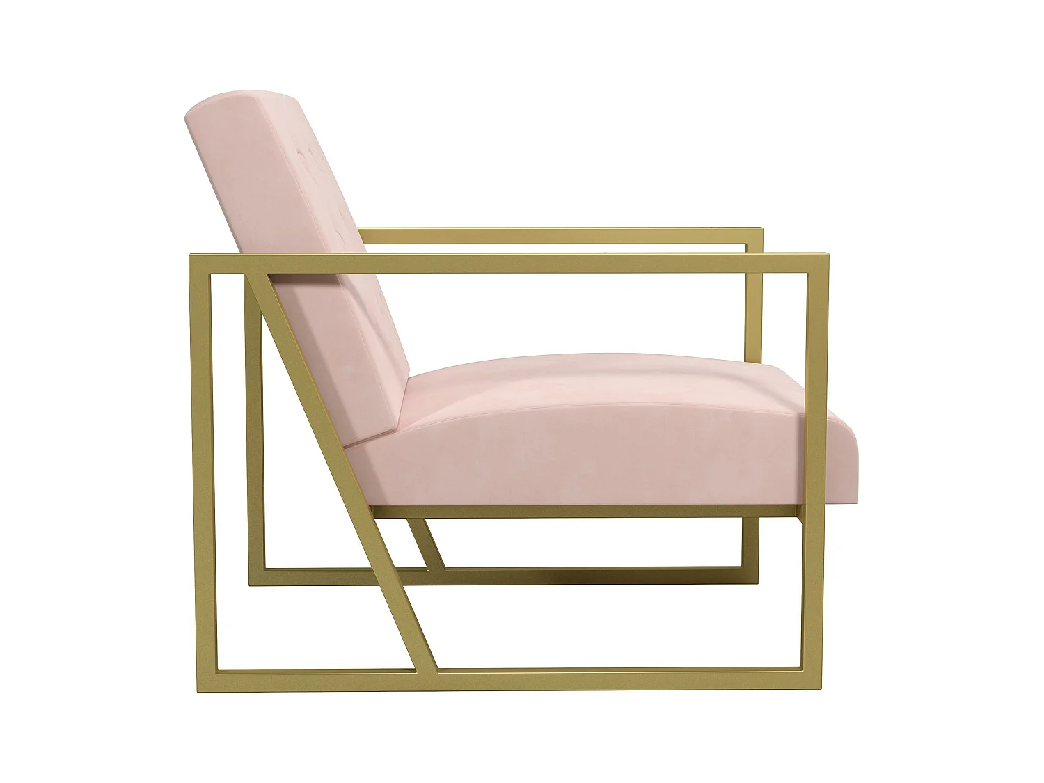 Chaise d'appoint en velours rose