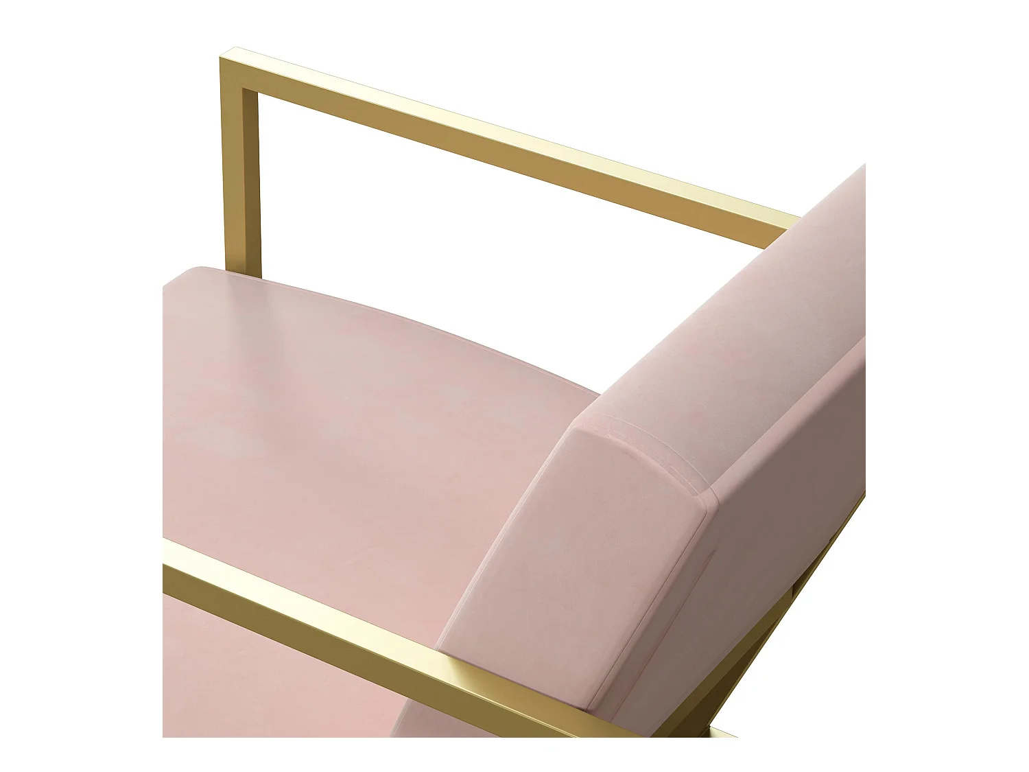Chaise d'appoint en velours rose