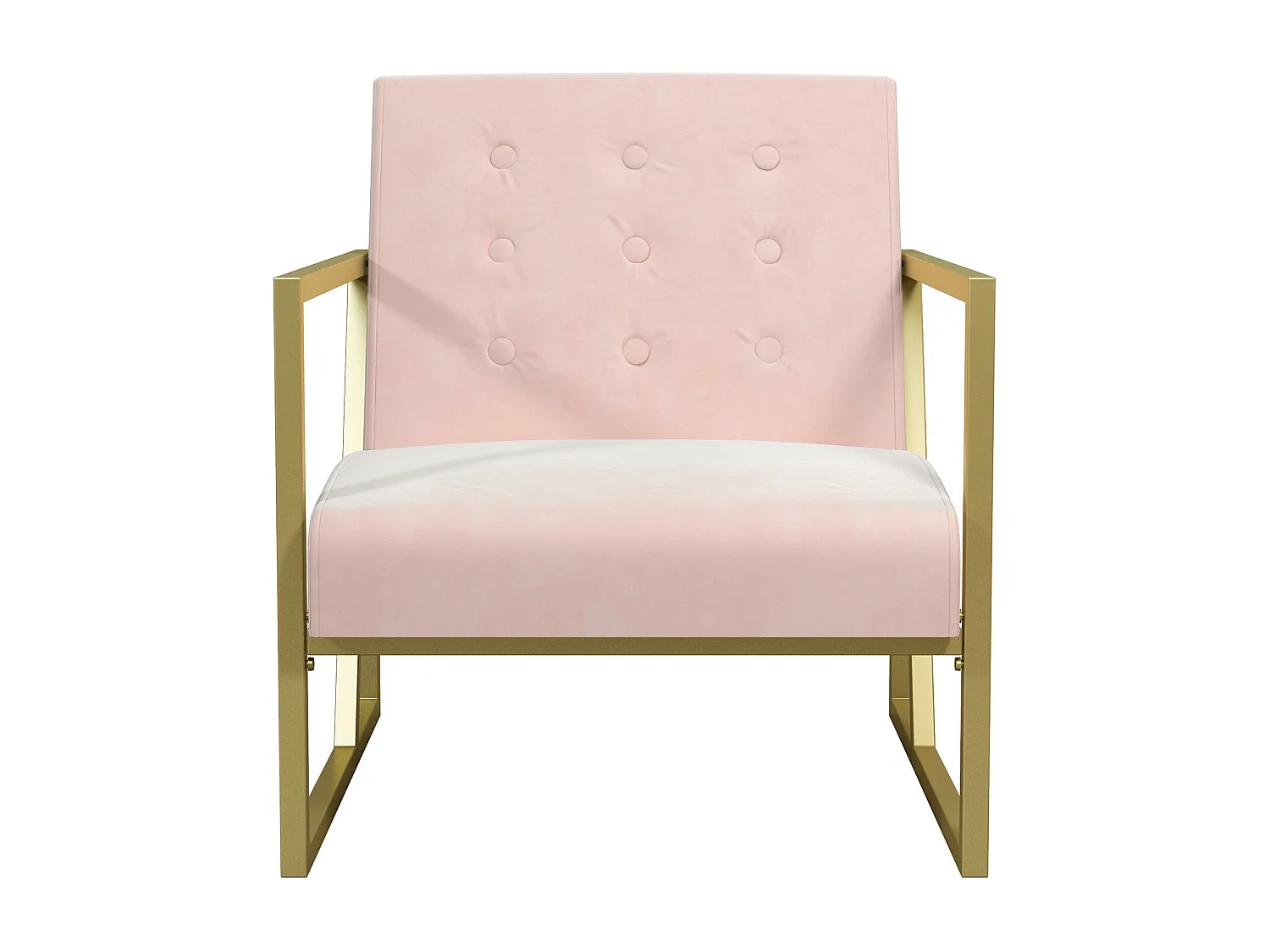 Chaise d'appoint en velours rose