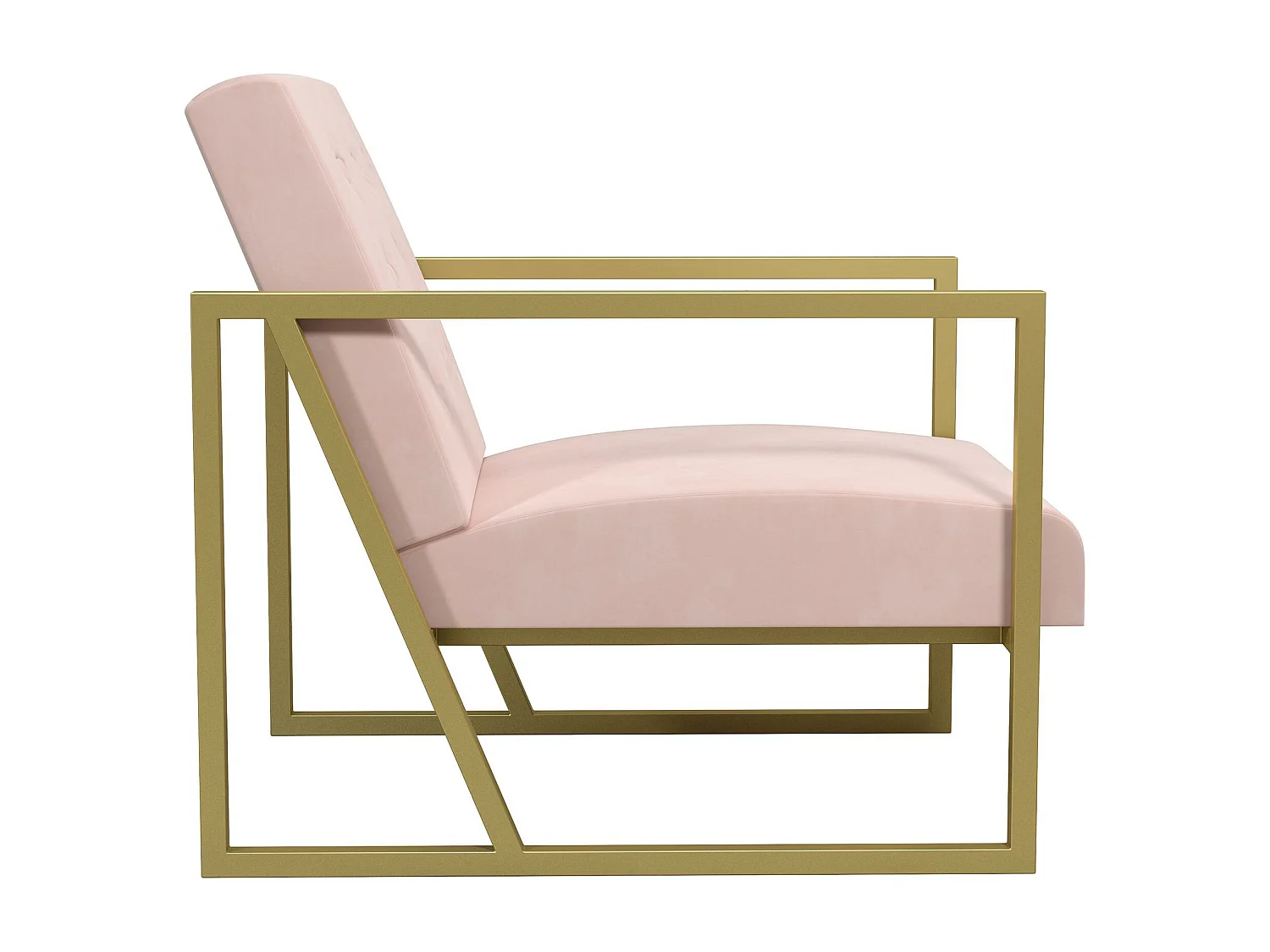 Chaise d'appoint en velours rose