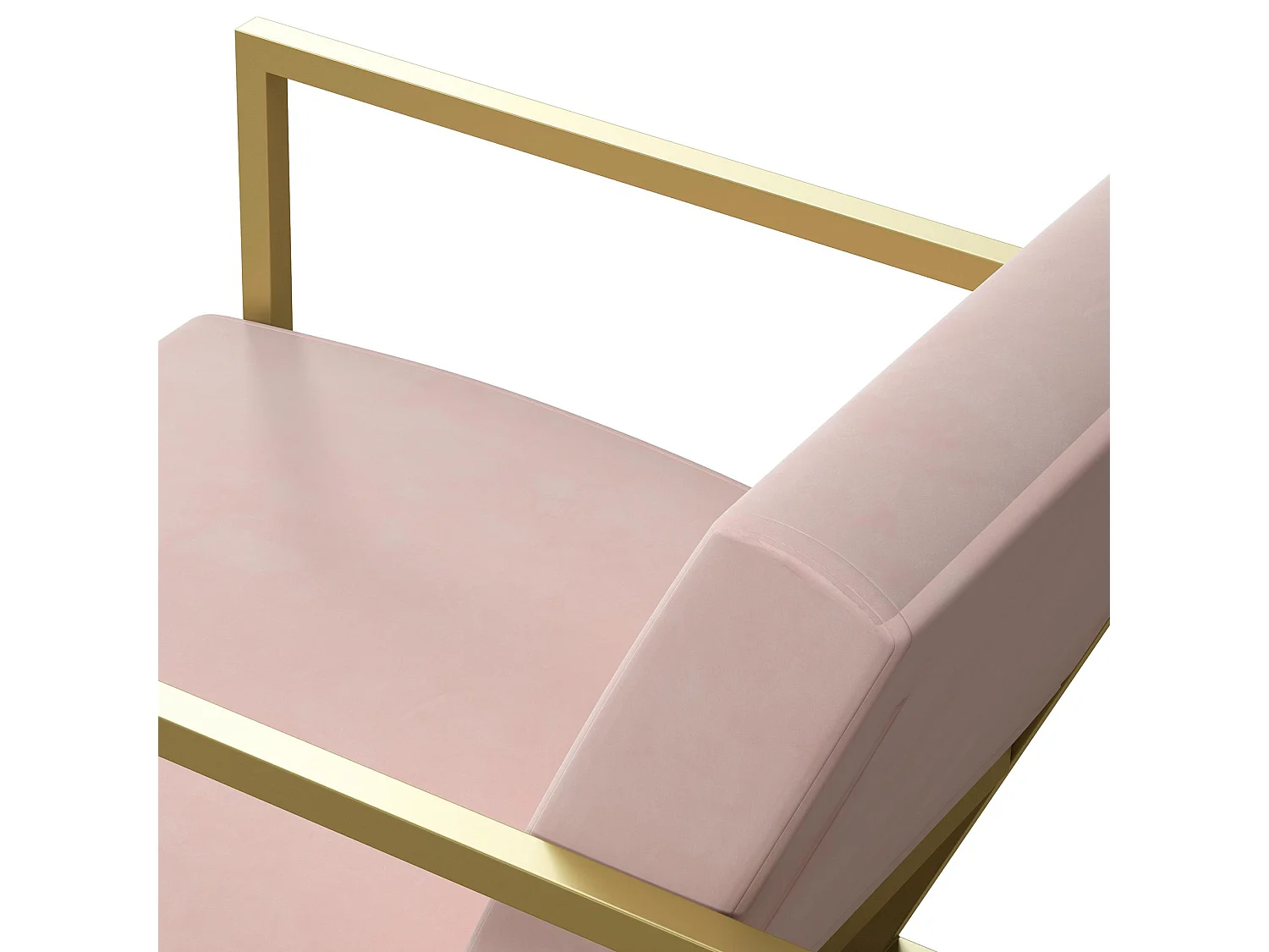 Chaise d'appoint en velours rose