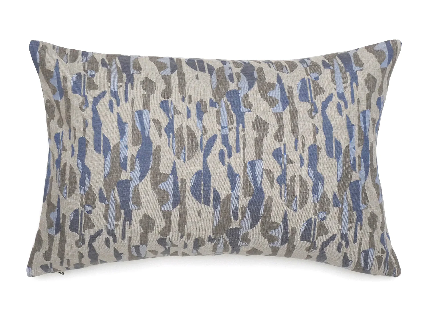 Housse de coussin 40x60 cm collection KALYMNOS tissu oléfine bleu topaze