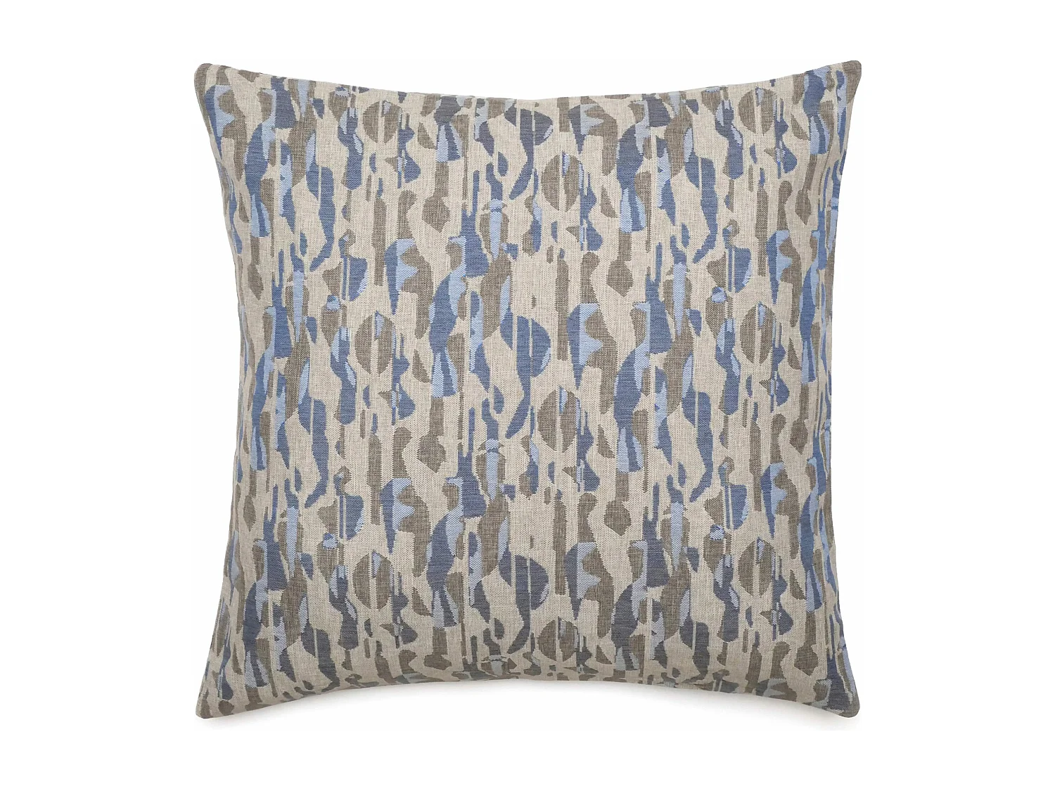 Housse de coussin 62x62 cm collection KALYMNOS tissu oléfine bleu topaze