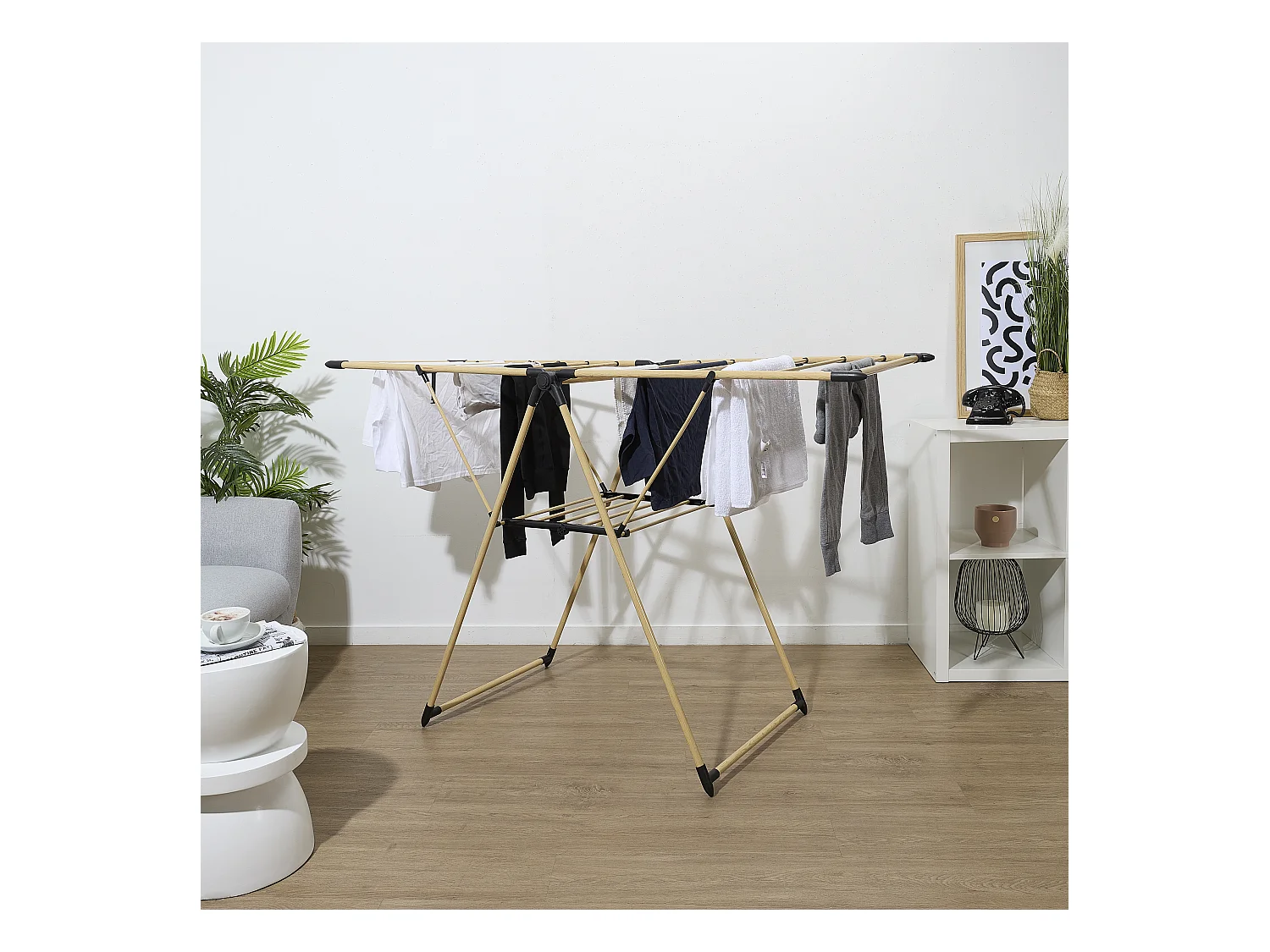 Etendoir A Linge Effet Bois 13m Etendage