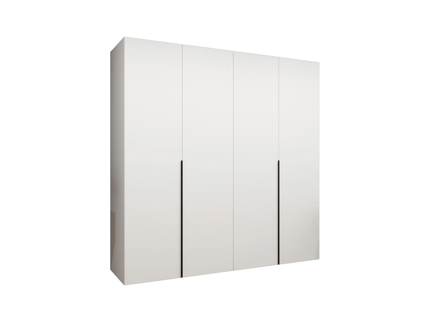 Drehtürenschrank Alicante 1 202/200/52 4-türig (Weiß|Schwarz)