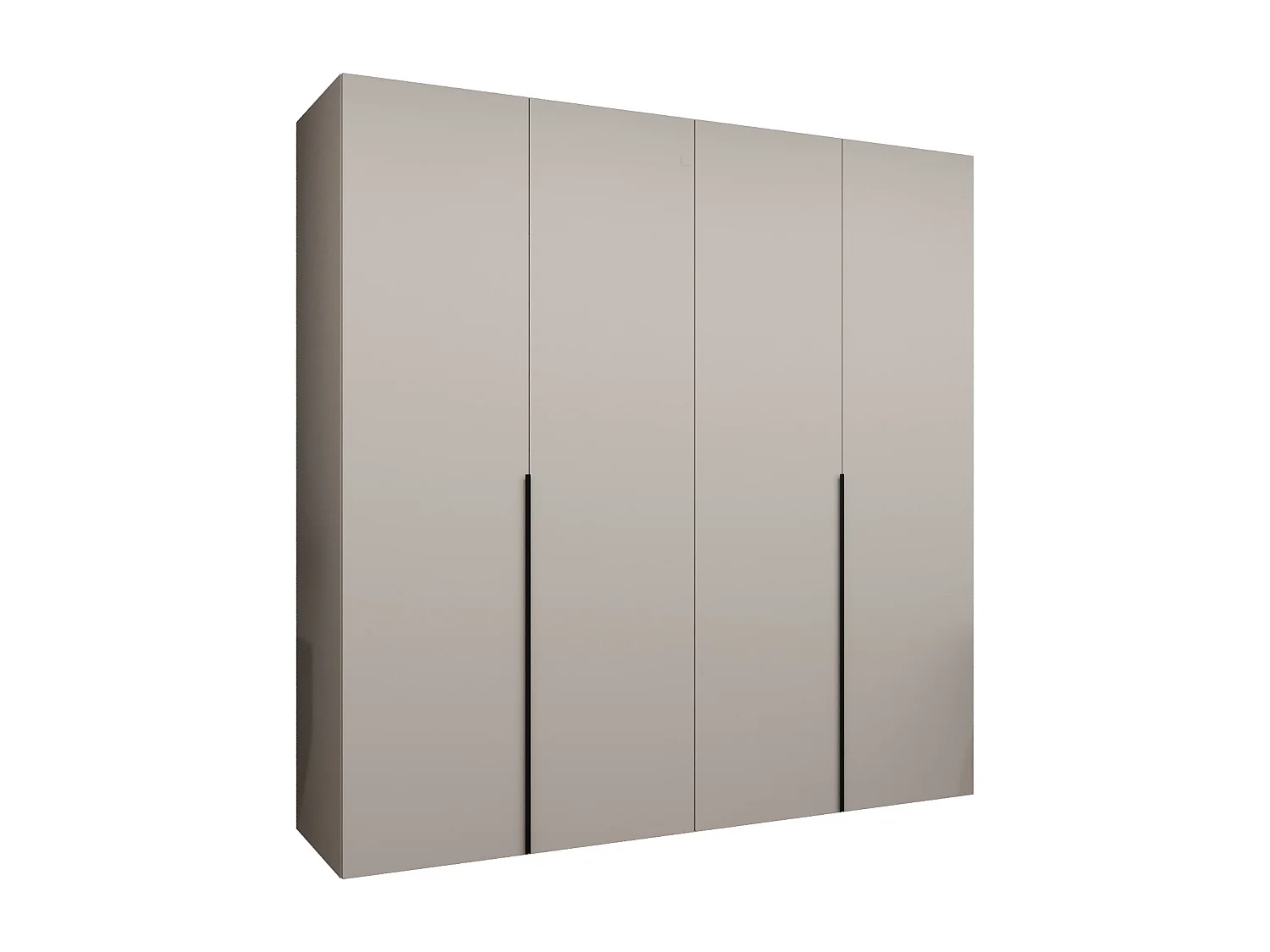 Armoire à portes battantes Alicante 1 202/200/52 4 portes (cachemire/noir)
