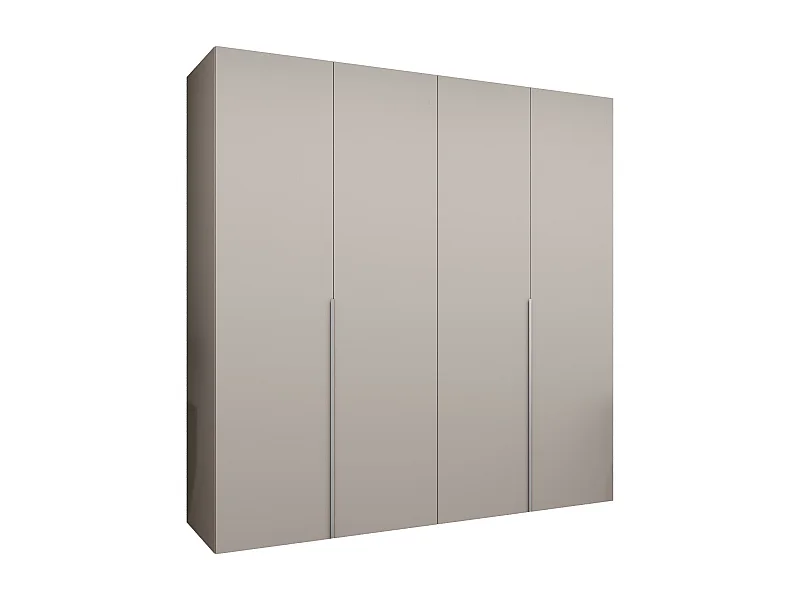 Drehtürenschrank Alicante 1 202/200/52 4-türig (Kaschmir + Griffe: Kaschmir)