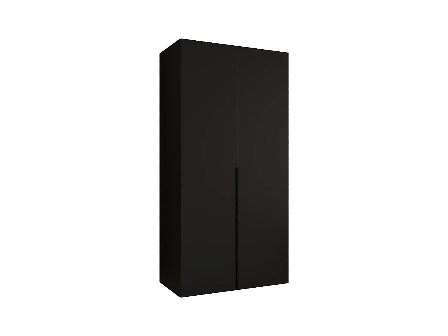 Drehtürenschrank Alicante 1 202/100/52 2-türig (Schwarz|Schwarz)