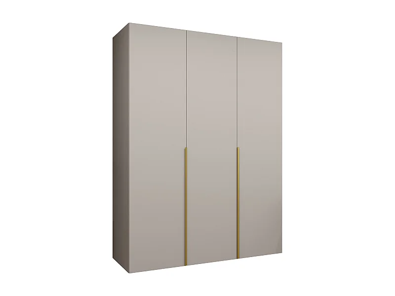 Armoire à portes battantes Alicante 1 202/150/52 3 portes (cachemire/doré)