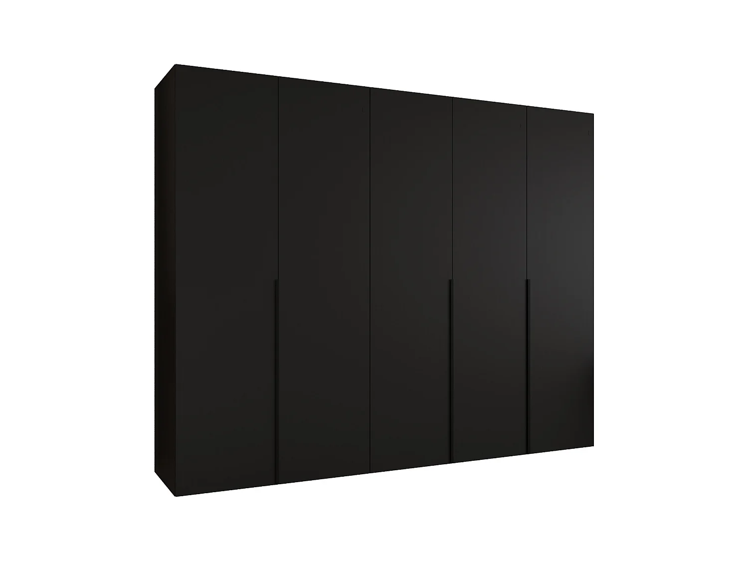 Armoire à portes battantes Alicante 1 202/250/52 5 portes (noir/noir)