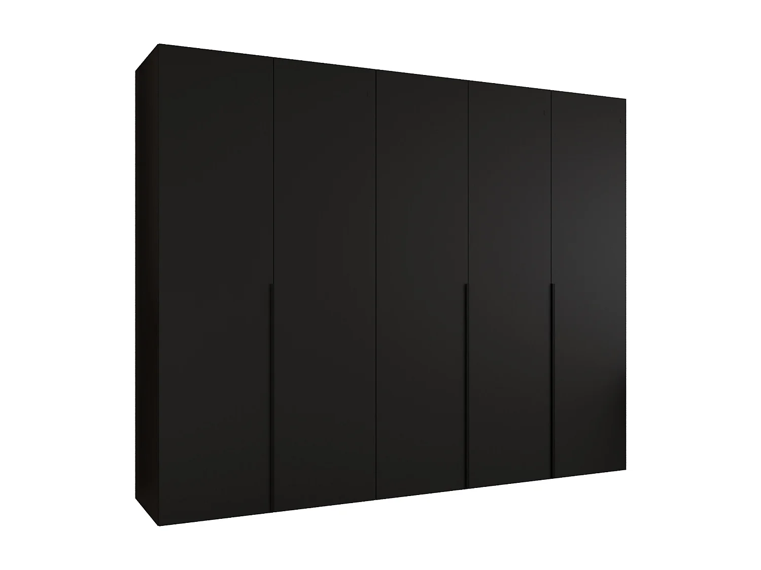 Armoire à portes battantes Alicante 1 202/250/52 5 portes (noir/noir)