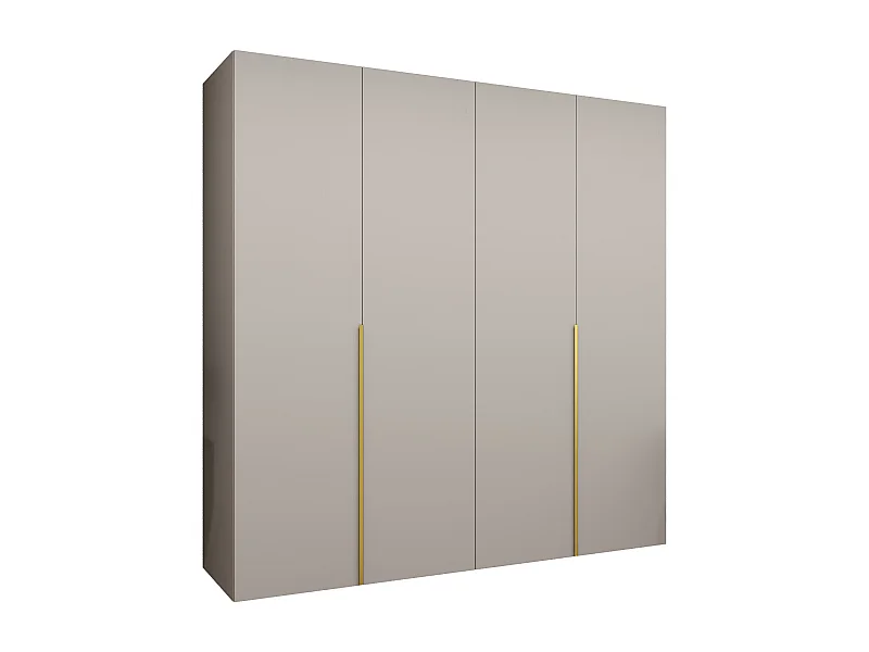 Armoire à portes battantes Alicante 1 202/200/52 4 portes (cachemire/doré)