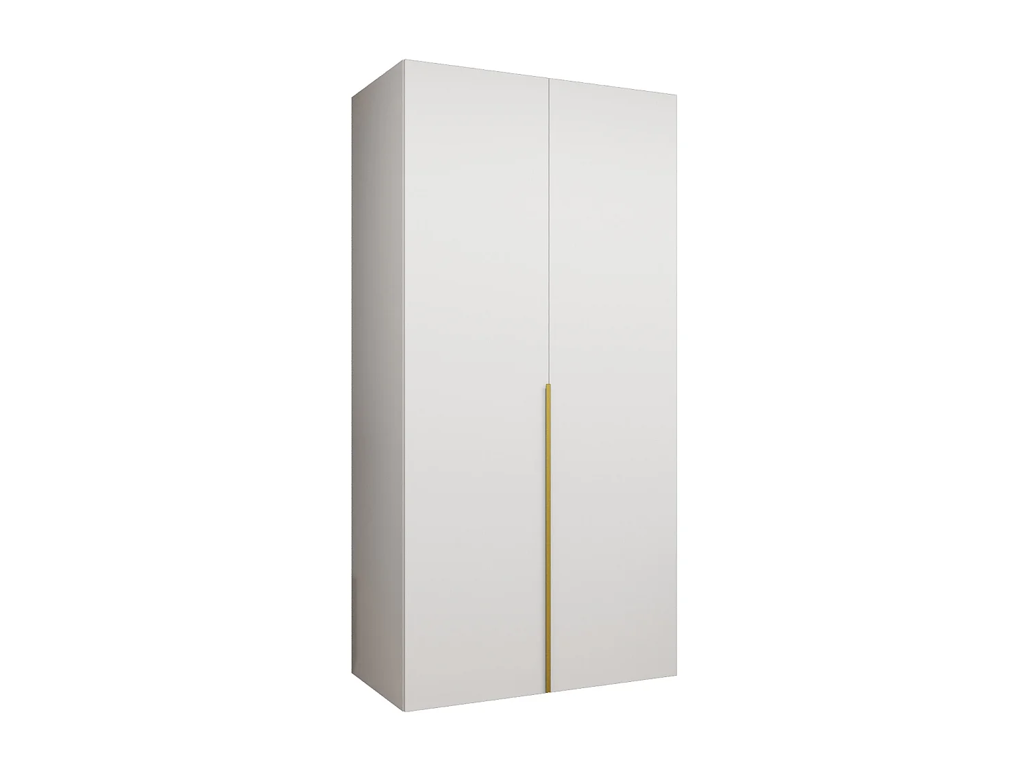 Armoire à portes battantes Alicante 1 202/100/52 2 portes (blanc/doré)