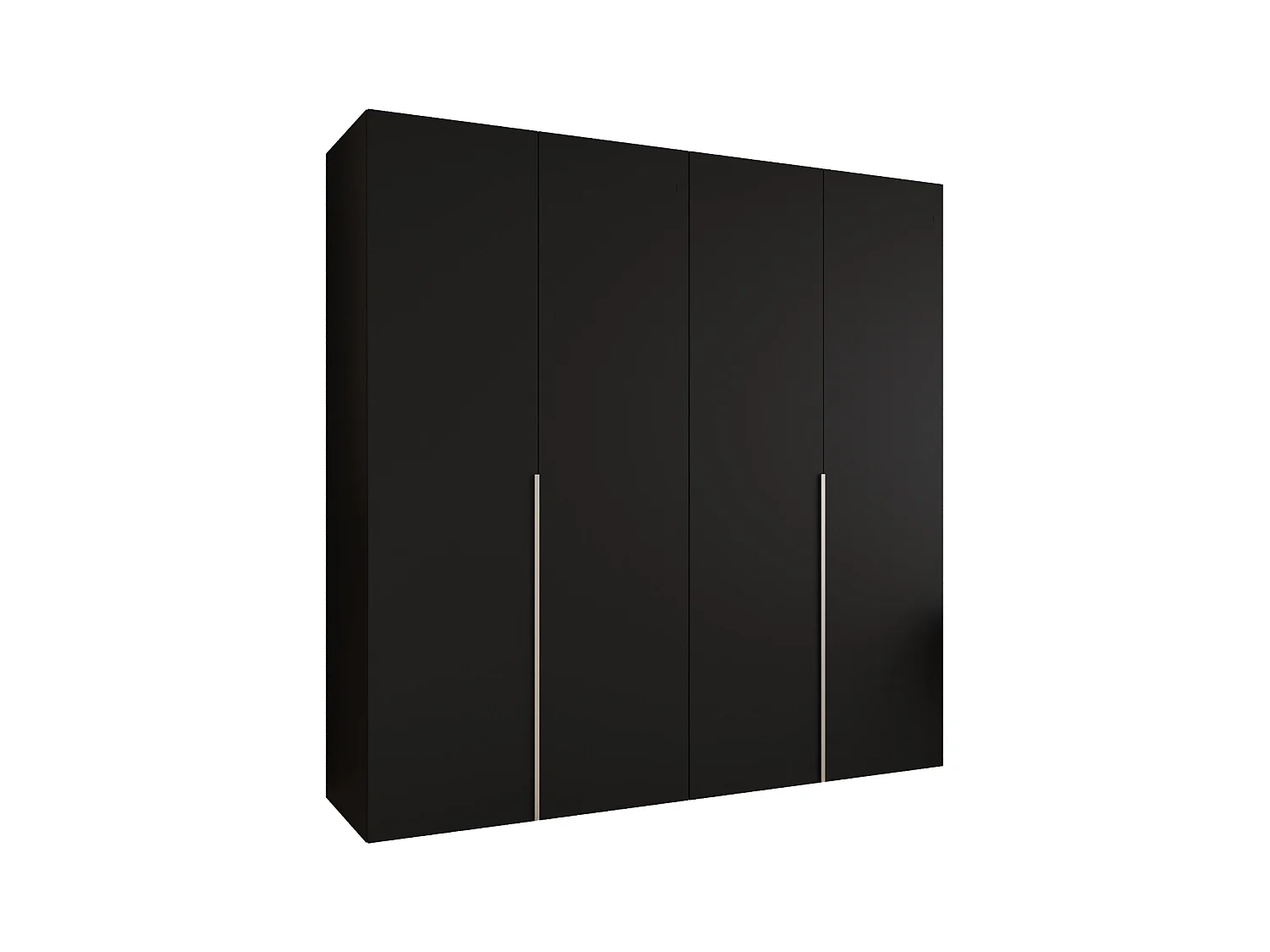 Drehtürenschrank Alicante 1 202/200/52 4-türig (Schwarz|Kaschmir)