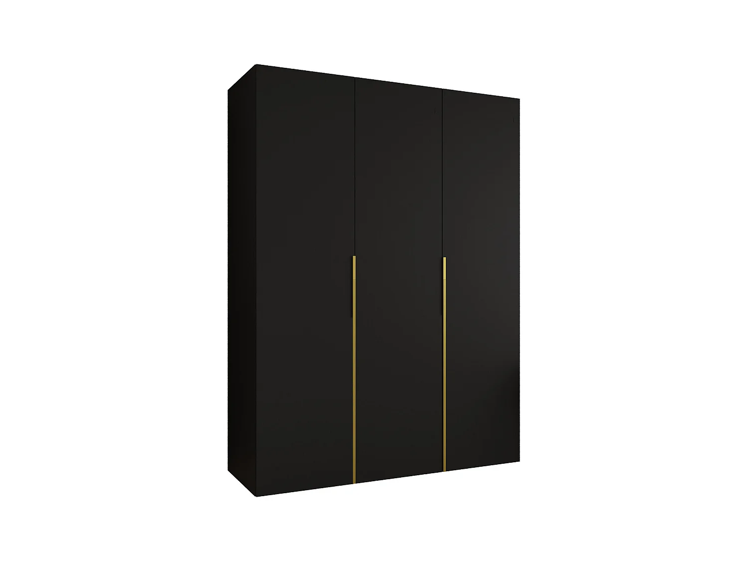 Drehtürenschrank Alicante 1 202/150/52 3-türig (Schwarz|Gold)