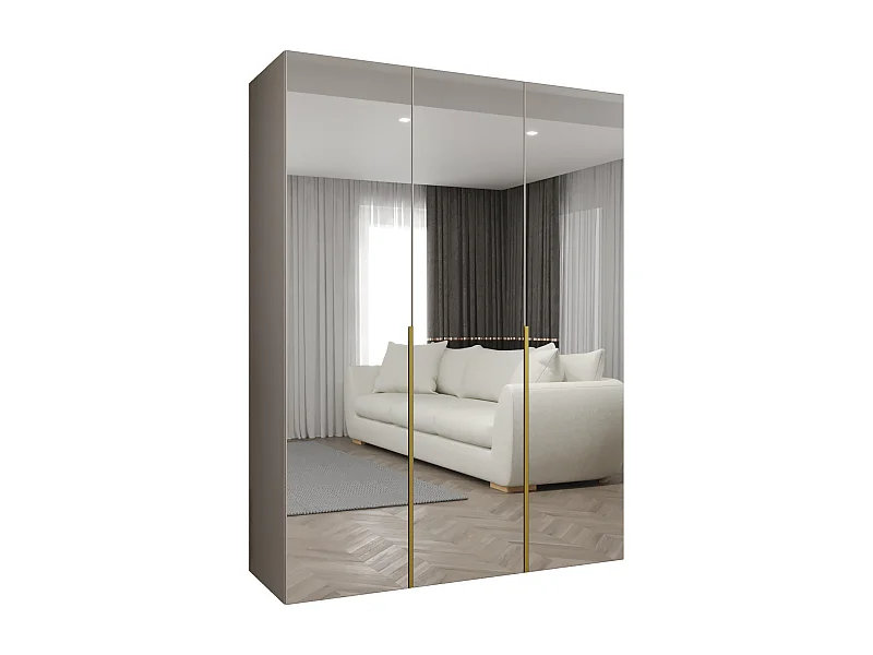 Draaideurkast Alicante 3 202/150/52 3-deurs  (kasjmier/goud)