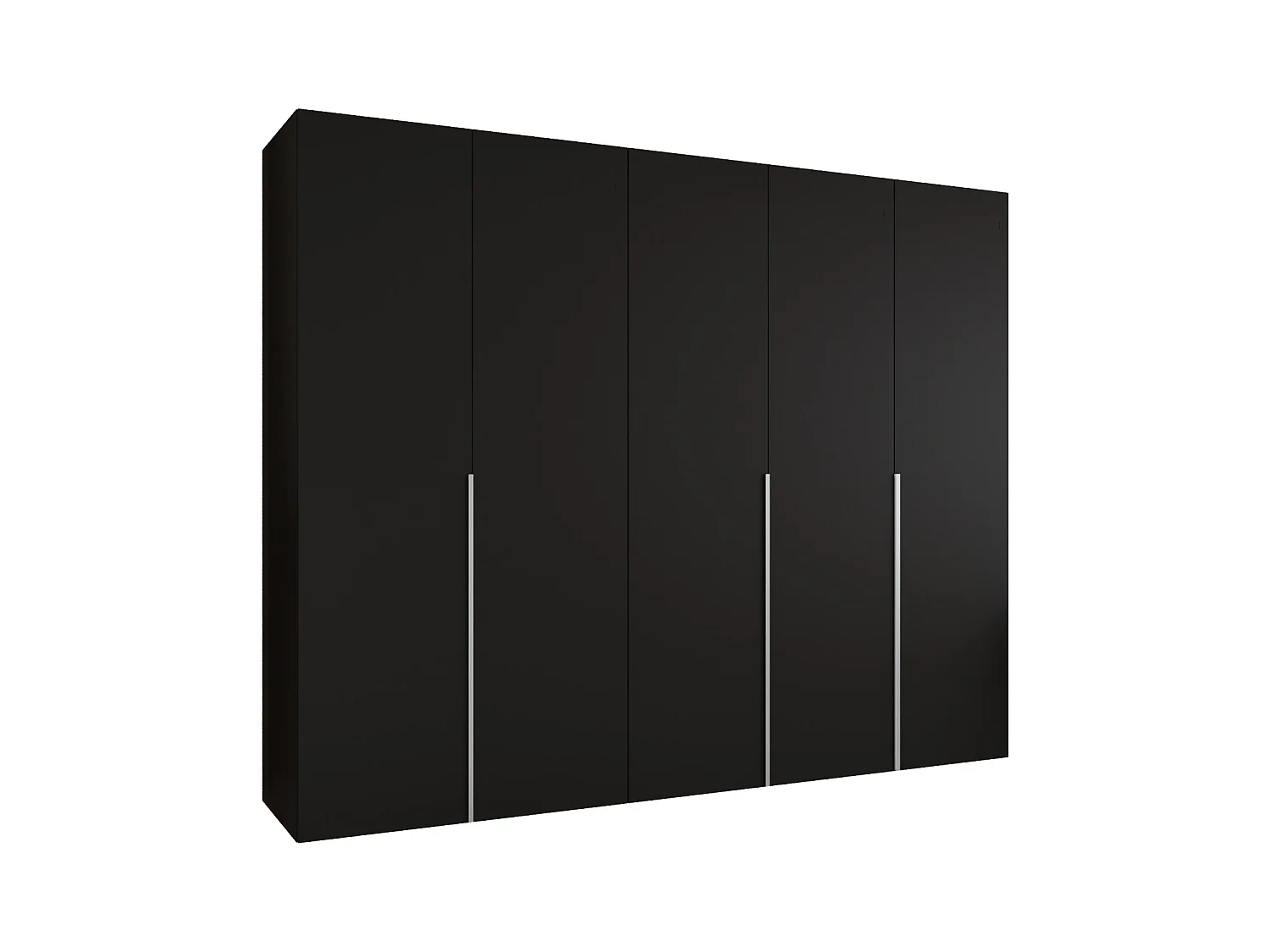 Armoire à portes battantes Alicante 1 202/250/52 5 portes (noir/cachemire)