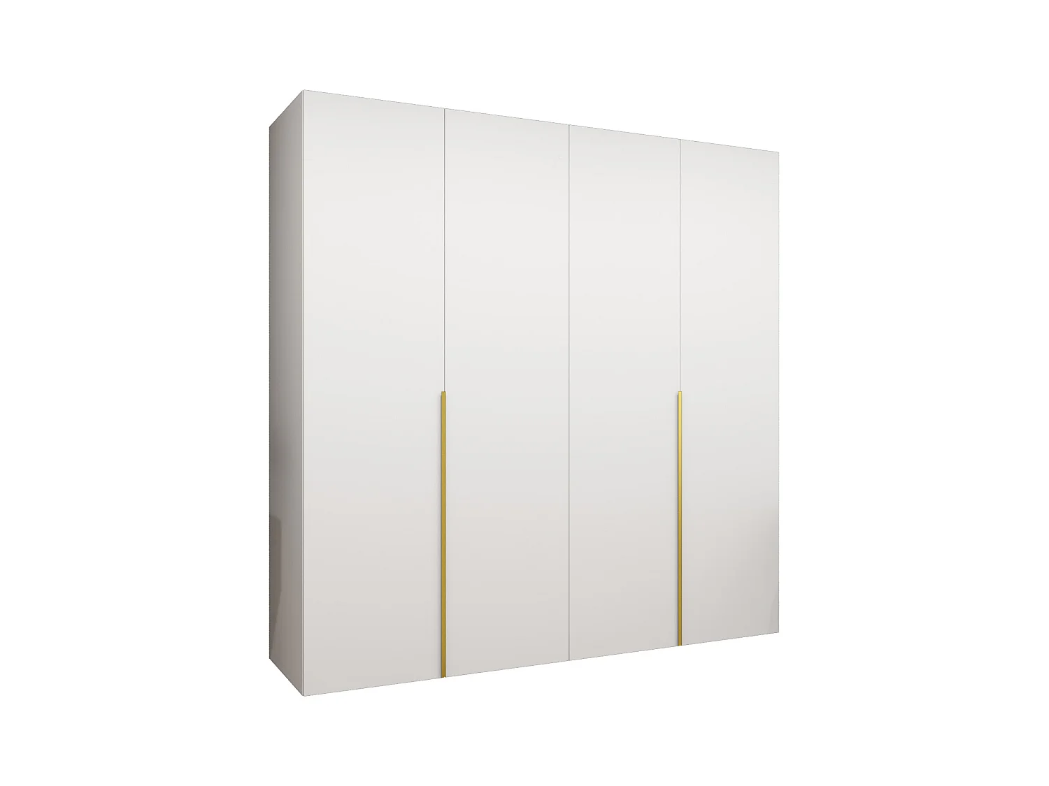 Drehtürenschrank Alicante 1 202/200/52 4-türig (Weiß|Gold)