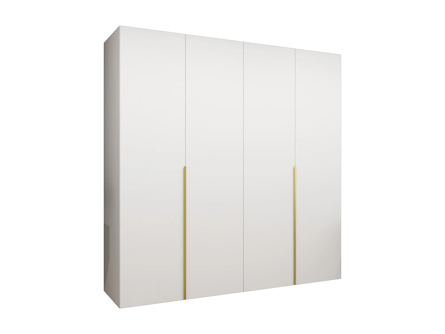 Armoire à portes battantes Alicante 1 202/200/52 4 portes (blanc/doré)