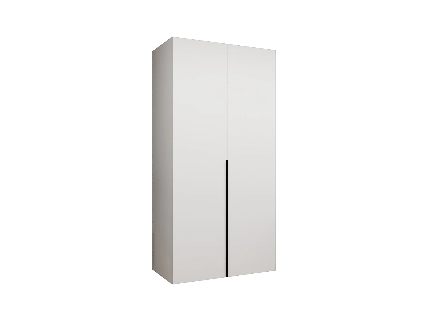 Drehtürenschrank Alicante 1 202/100/52 2-türig (Weiß|Schwarz)
