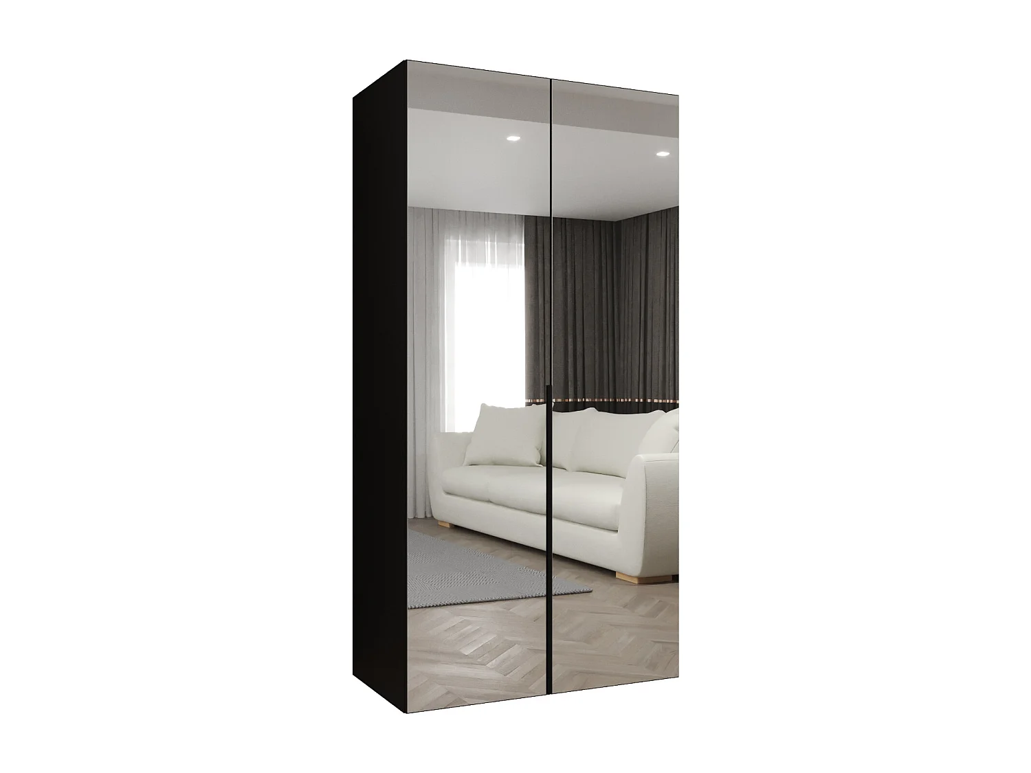 Armario Alicante 3 con puertas batientes 202/100/52 2 puertas (negro/negro)