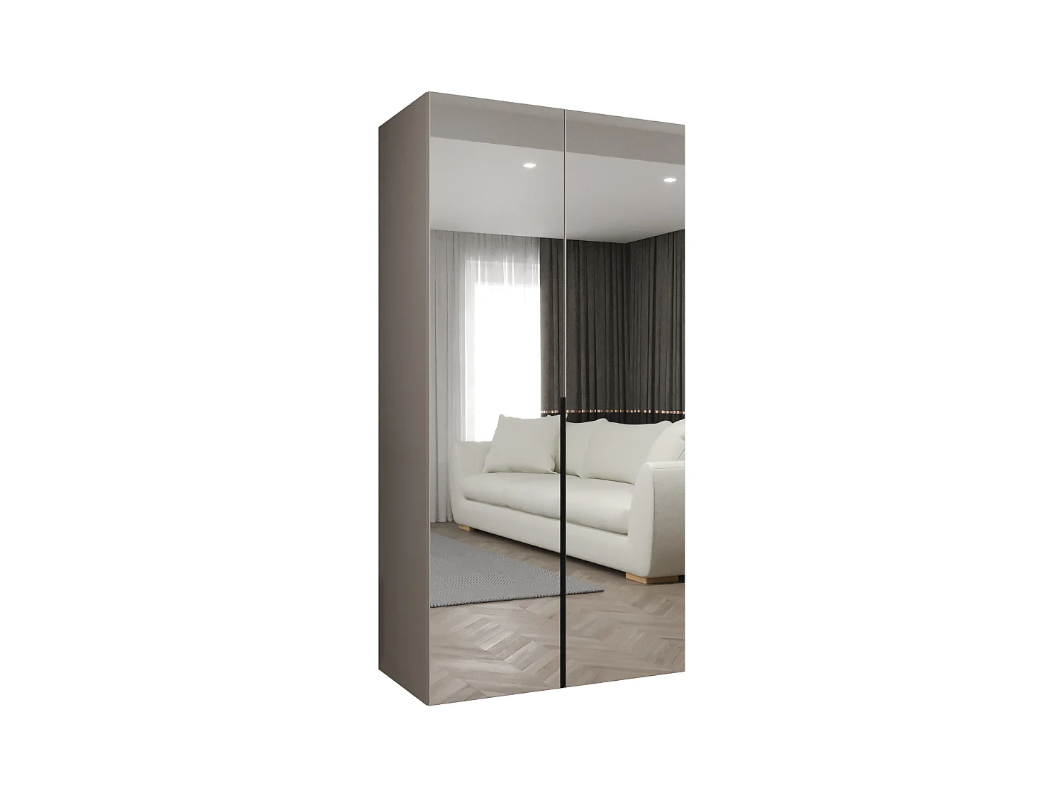 Drehtürenschrank Alicante 3 202/100/52 2-türig (Kaschmir|Schwarz)