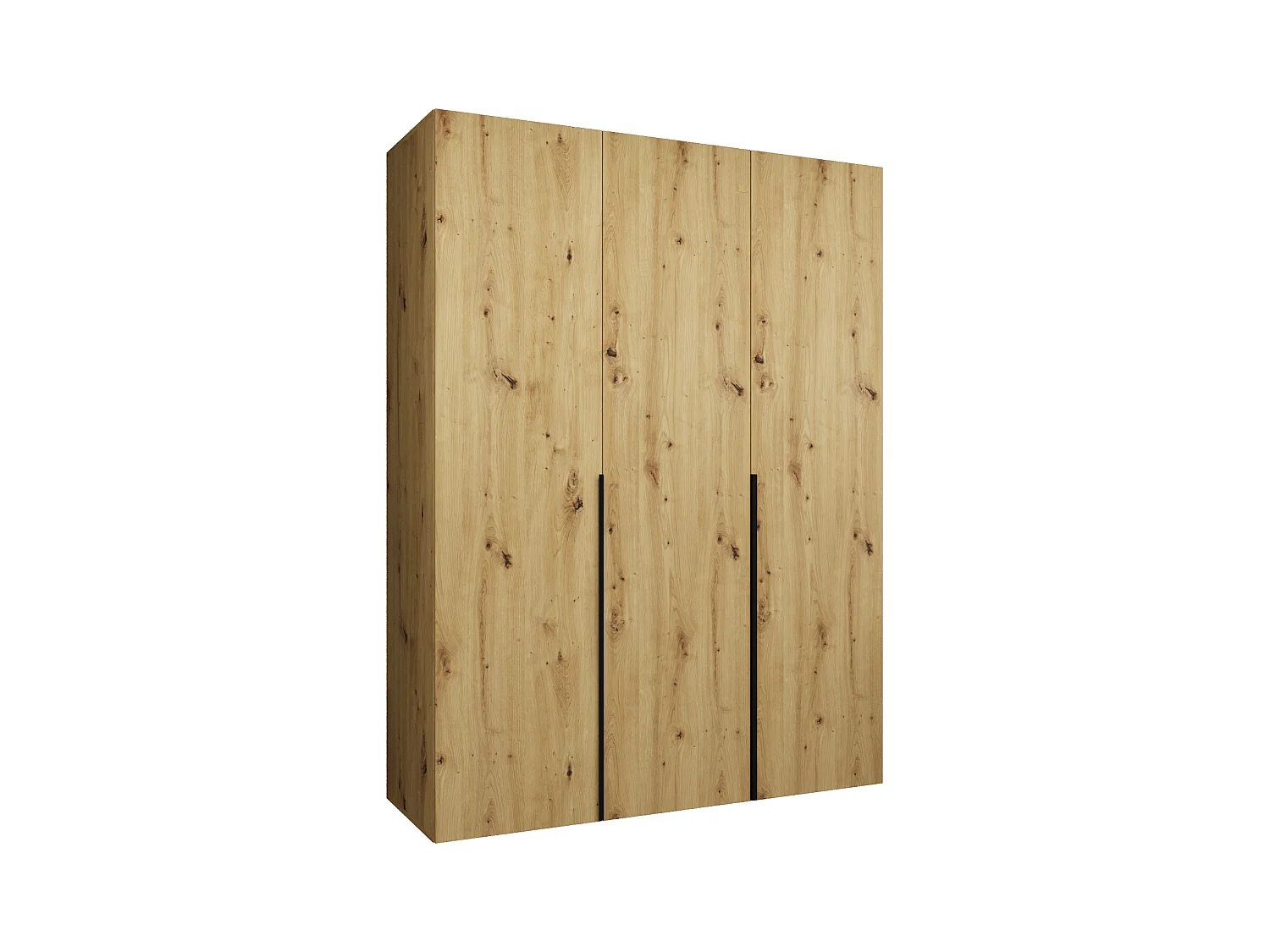 Drehtürenschrank Alicante 1 202/150/52 3-türig (Artisan Eiche|Schwarz)
