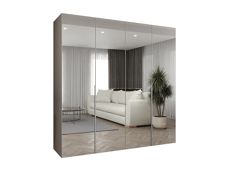 Drehtürenschrank Alicante 3 202/200/52 4-türig (Kaschmir + Griffe: Kaschmir)