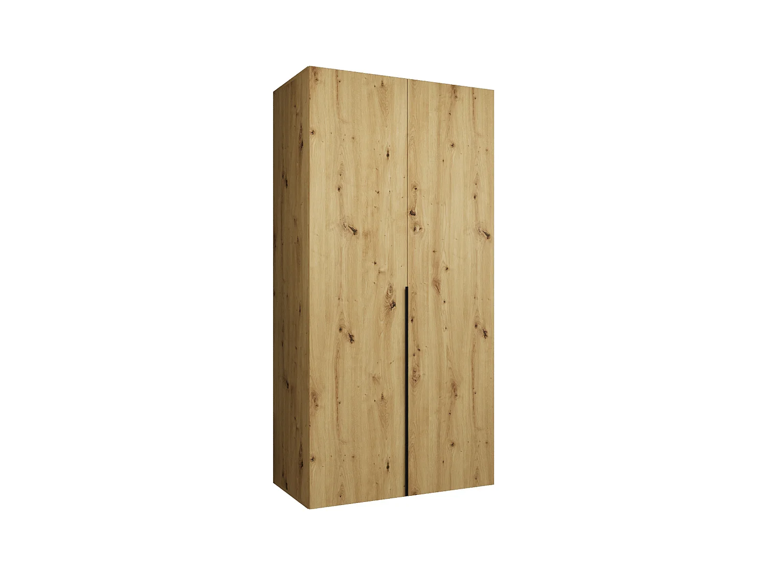 Armoire à portes battantes Alicante 1 202/100/52 2 portes (artisan/noir)