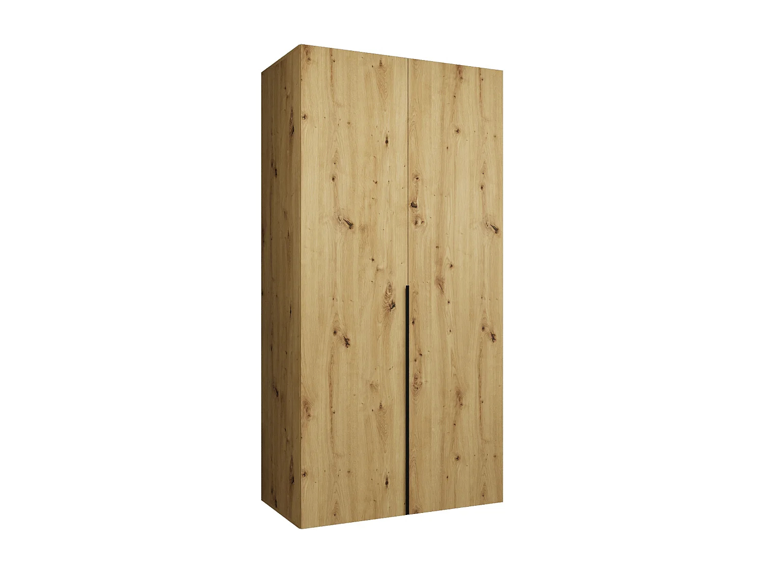 Armoire à portes battantes Alicante 1 202/100/52 2 portes (artisan/noir)