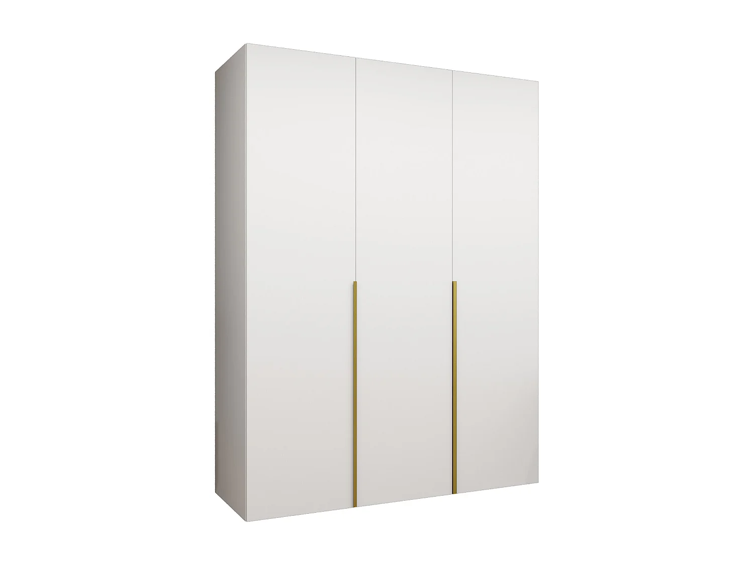 Armoire à portes battantes Alicante 1 202/150/52 3 portes (blanc/doré)