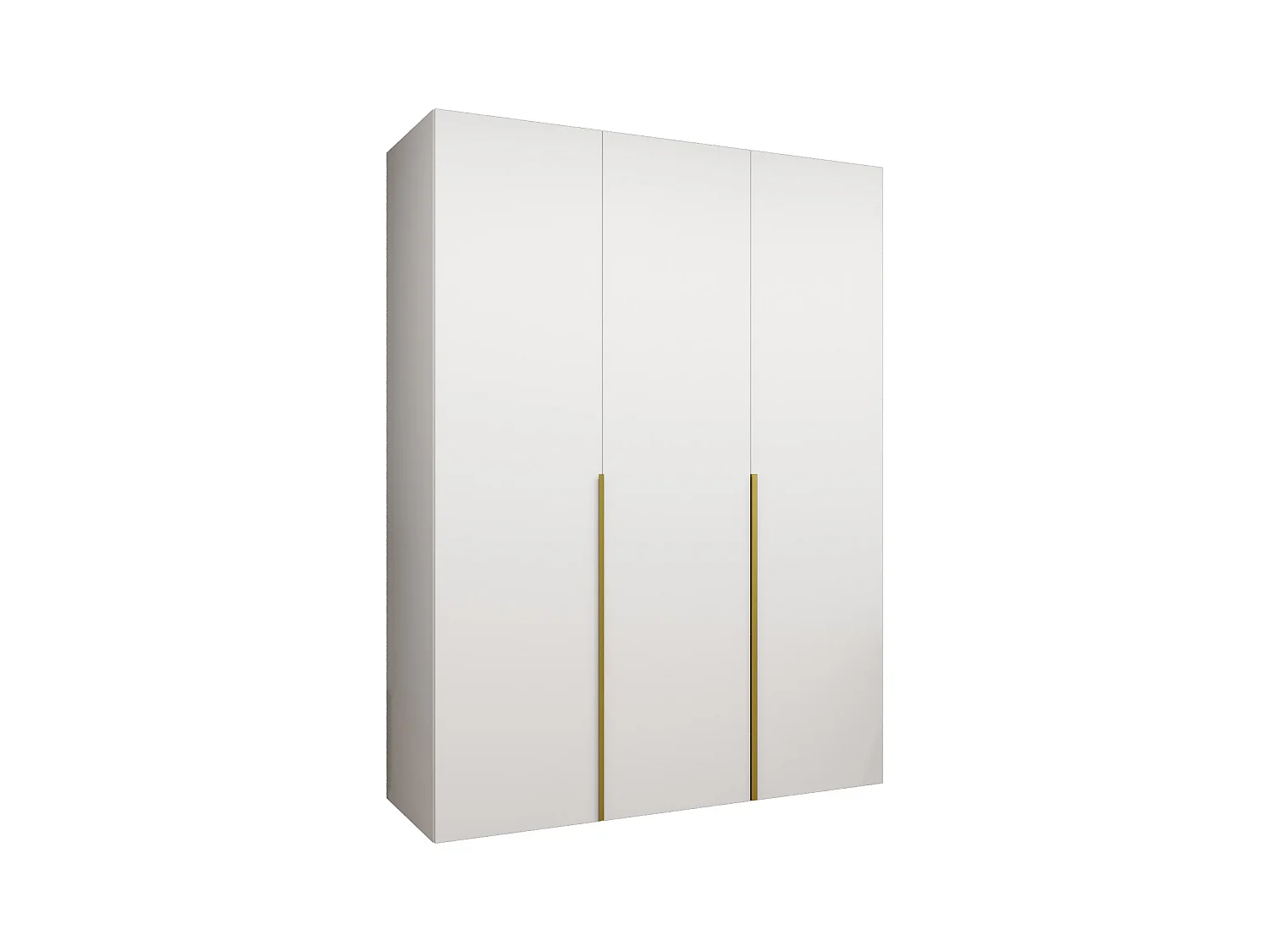 Drehtürenschrank Alicante 1 202/150/52 3-türig (Weiß|Gold)