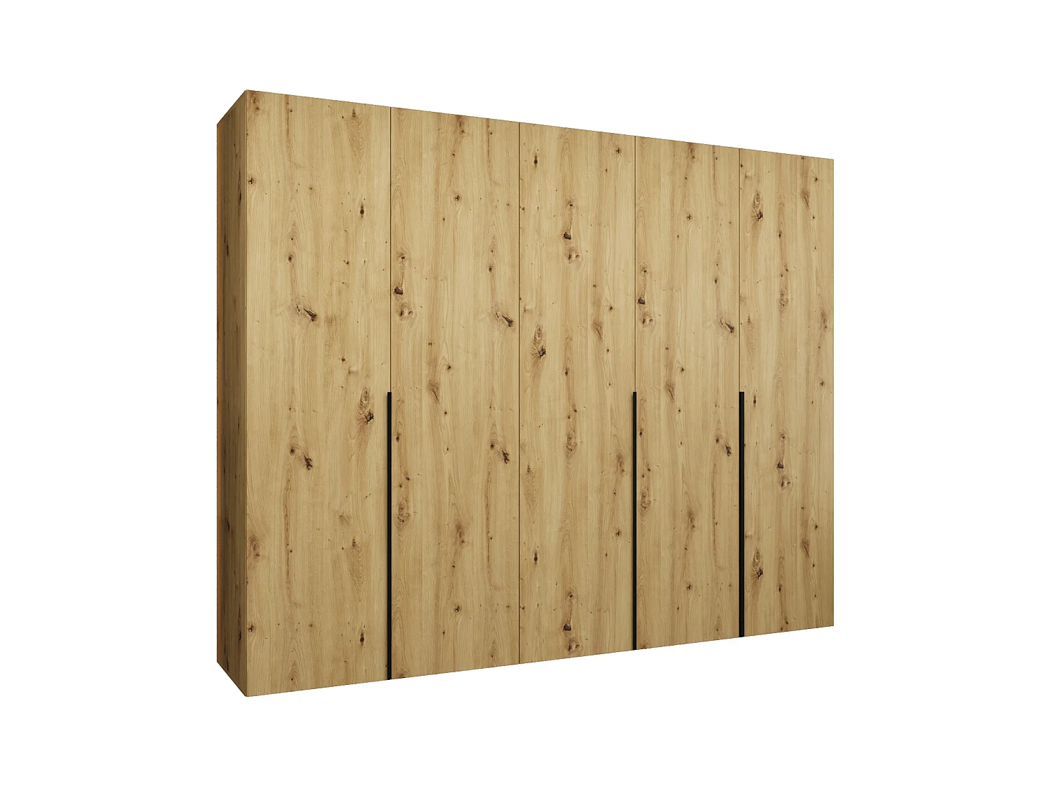 Draaideurkast Alicante 1 202/250/52 5-deurs (artisan/zwart)