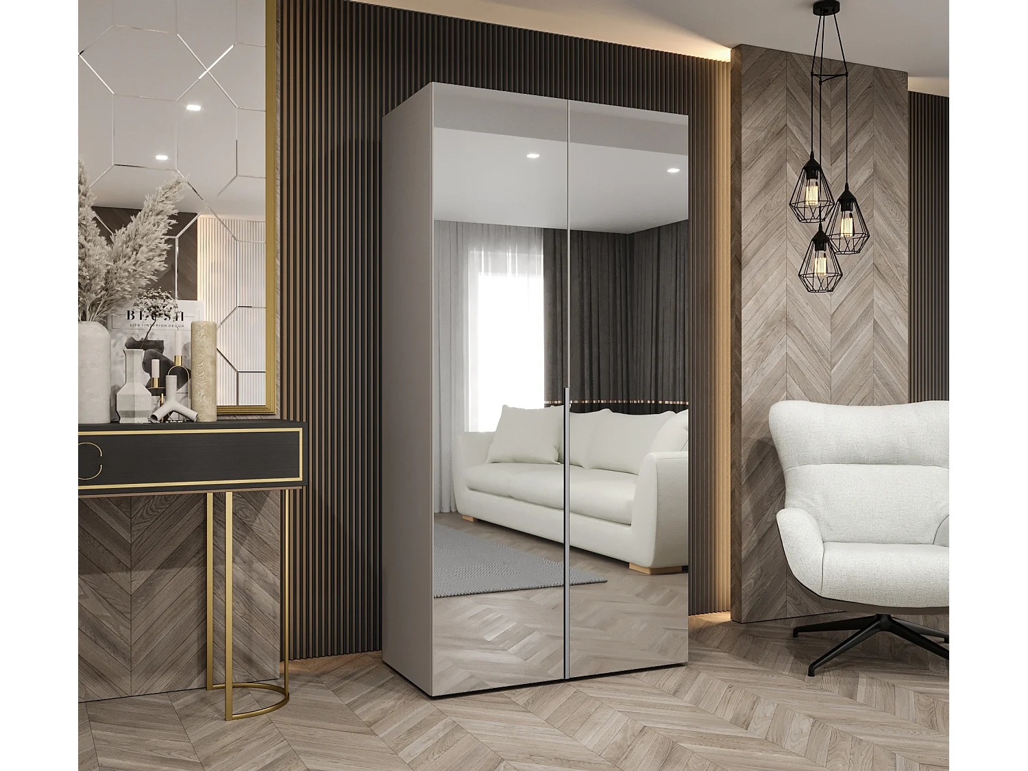 Armoire à portes battantes Alicante 3 202/100/52 2 portes (cachemire/cachemire)