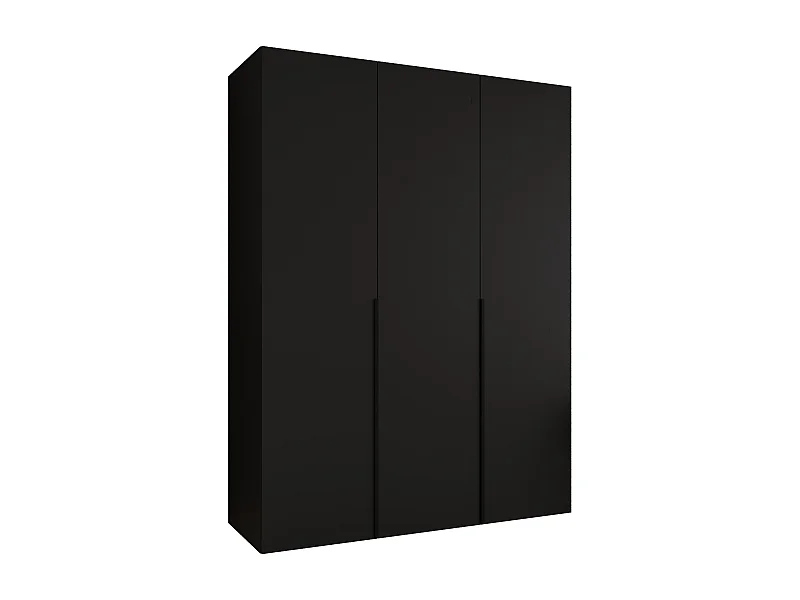 Armadio Alicante 1 con ante battenti 202/150/52 3 ante (nero/nero)