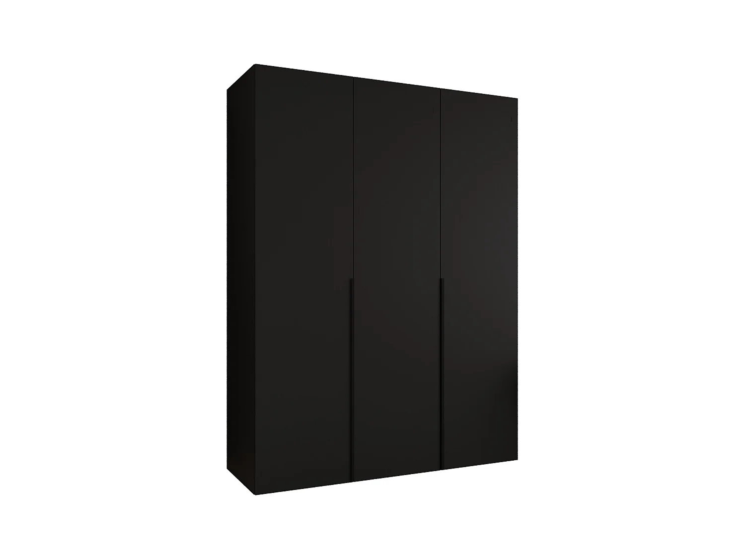Drehtürenschrank Alicante 1 202/150/52 3-türig (Schwarz|Schwarz)