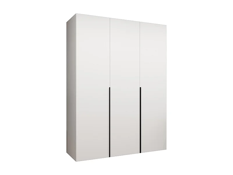 Armario Alicante 1 con puertas batientes 202/150/52 3 puertas (blanco/negro)