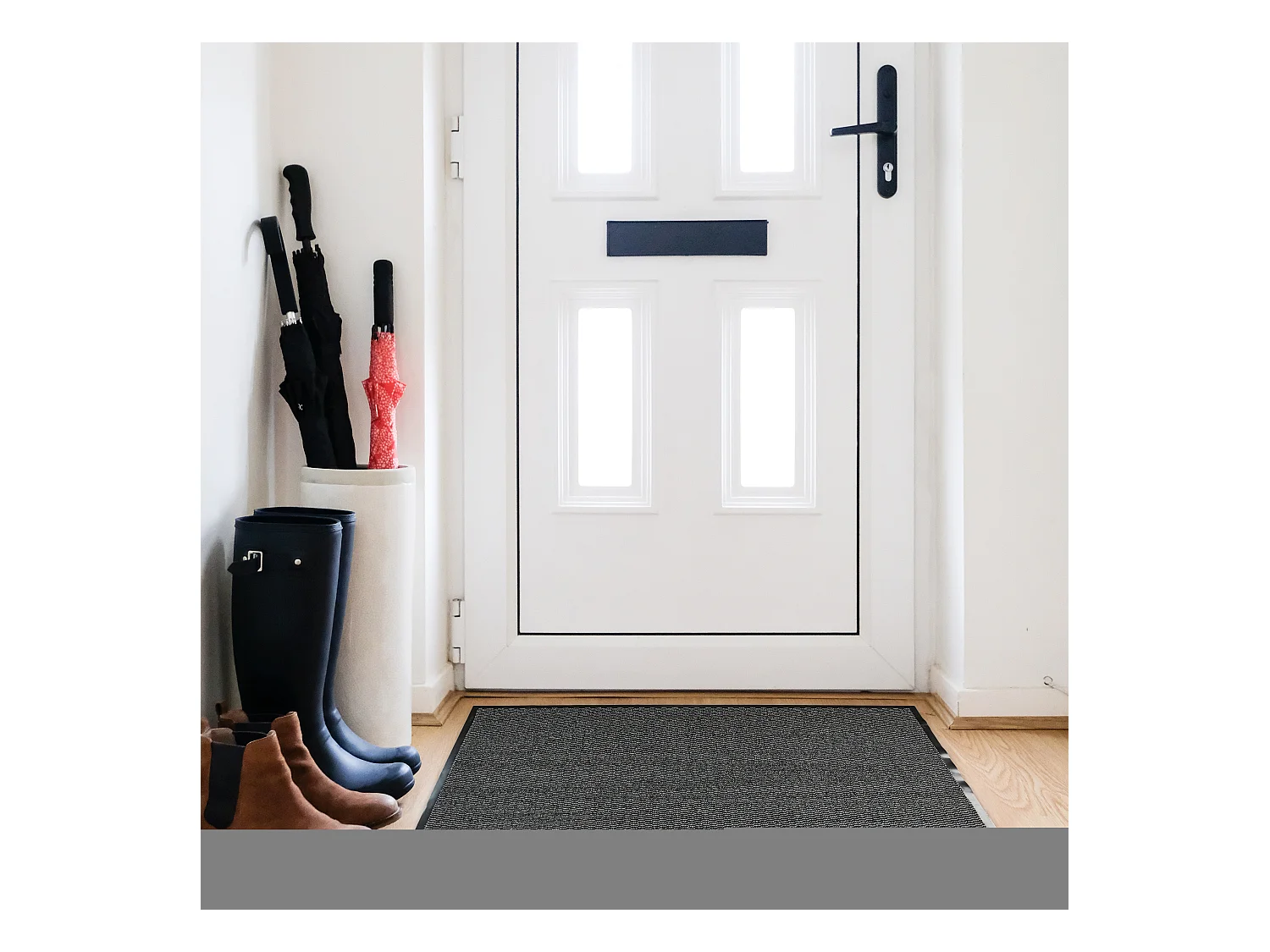 Tapis Tissu Et Caoutchouc 80x120cm Noir, Rouge