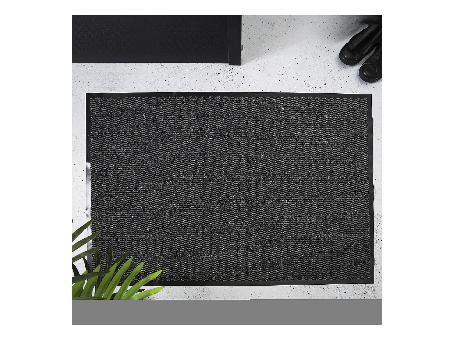 Tapis Tissu Et Caoutchouc 80x120cm Noir, Rouge