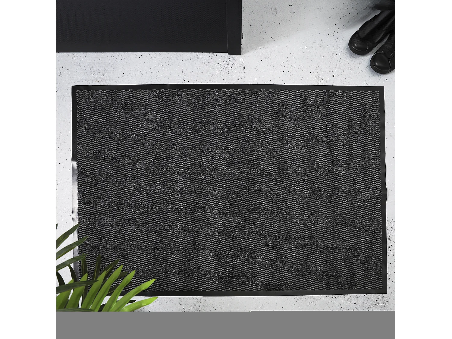 Tapis Tissu Et Caoutchouc 80x120cm Noir, Rouge