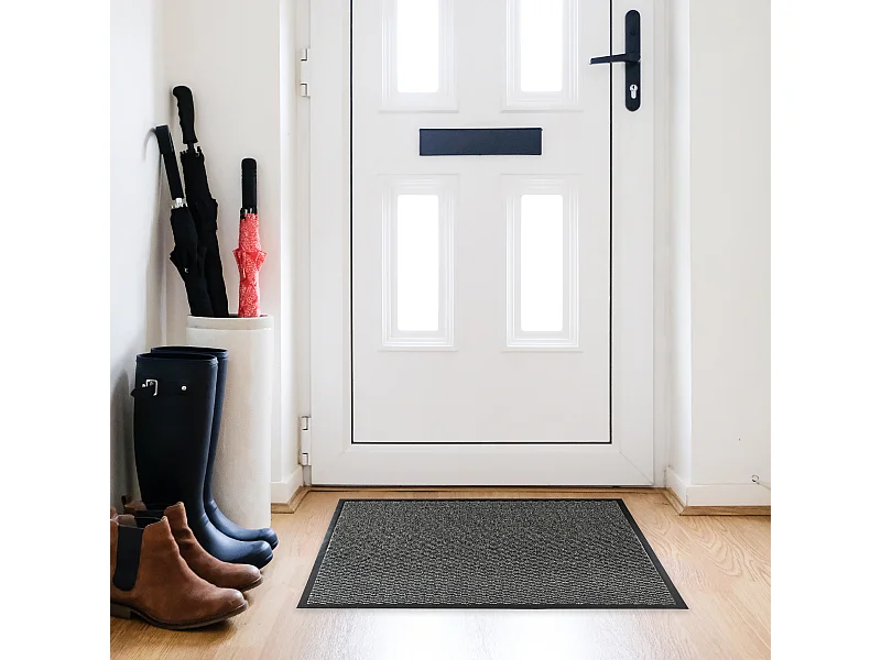 Tapis Tissu Et Caoutchouc 60x80cm Noir, Rouge