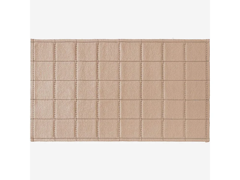 Habitat - Tapis de bain en coton - 90 x 60 cm - Beige - Usan