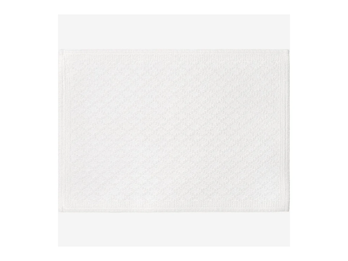 Habitat - Tapis de bain en coton - 50 x 70 cm - Blanc - Mina
