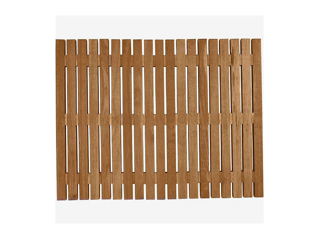 Habitat - Tapis de bain caillebotis en bois - 45 x 59 cm - Naturel clair - Papua