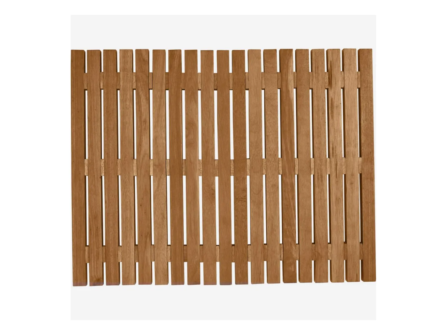 Habitat - Tapis de bain caillebotis en bois - 45 x 59 cm - Naturel clair - Papua