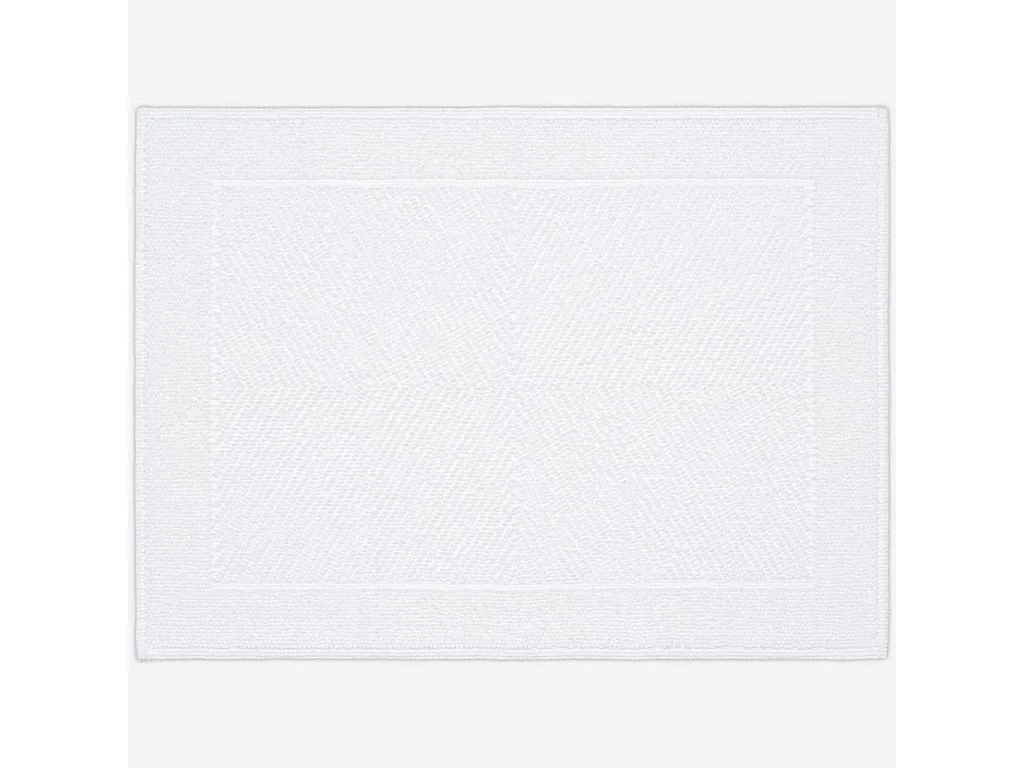 Tapis de bain 80x60cm en coton blanc