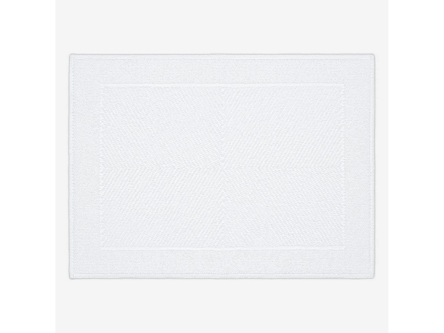 Tapis de bain 80x60cm en coton blanc