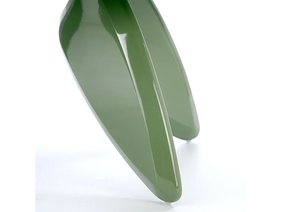 Tavolino laccato verde chiaro 120 x 60 cm con gambe dal design ANGELINE