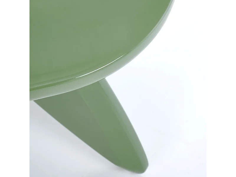 Tavolino laccato verde chiaro 120 x 60 cm con gambe dal design ANGELINE