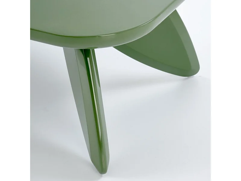 Tavolino laccato verde chiaro 120 x 60 cm con gambe dal design ANGELINE